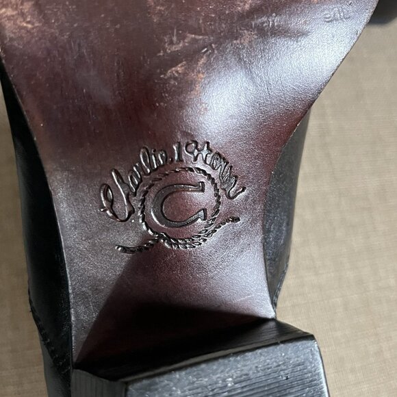 Charlie 1 Horse Black Booties Size 8 (B) Boots Short Leather Western Cowboy - Picture 14 of 16